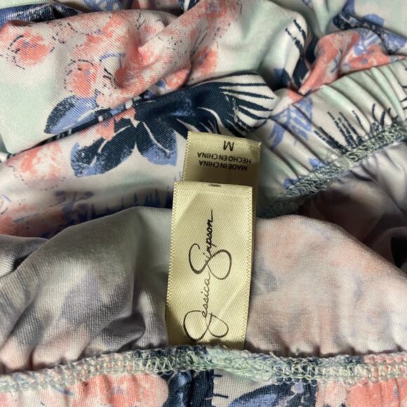 Jessica Simpson Tropical Floral Capri Cropped Pajama Sleepwear Pants Size Medium - Picture 5 of 6